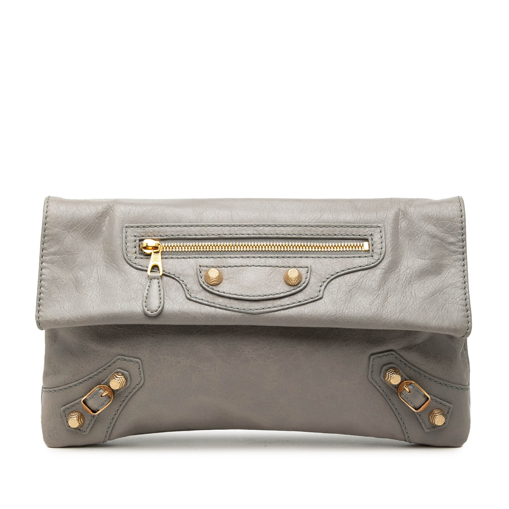 Pre-Loved Balenciaga Lambskin Motocross Giant 12 Envelope Clutch